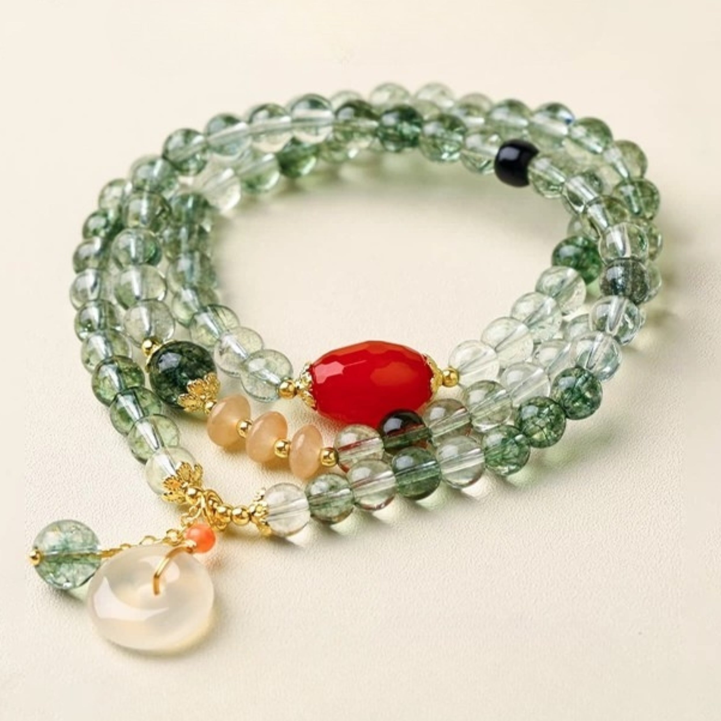 Natural Green Phantom Quartz Bracelet