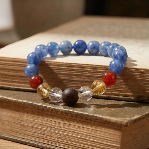 Palace Moat · Quiet Flow Kyanite Bracelet with Handcrafted Tibetan Incense Bead