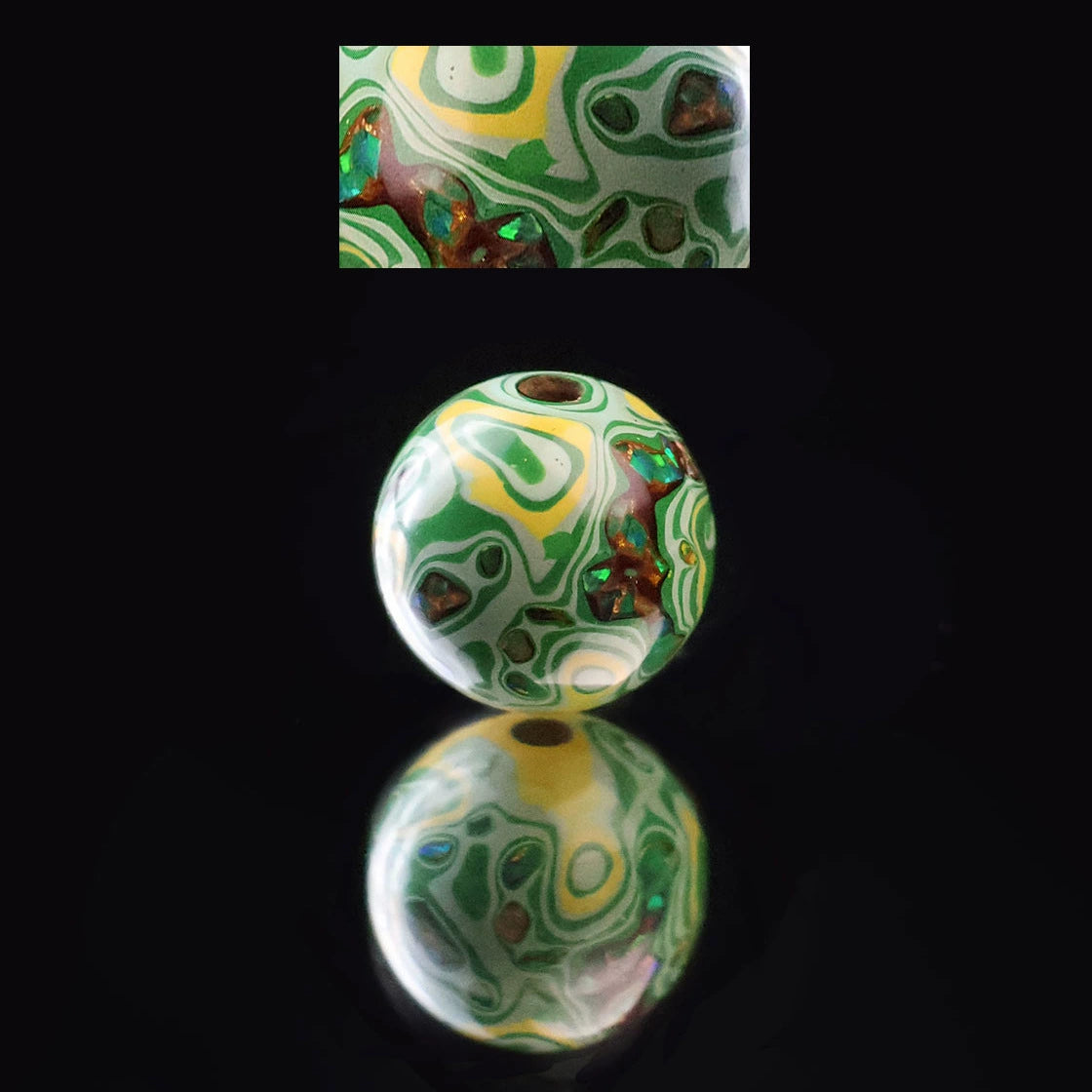 thousands-Year Intangible Cultural Heritage Handmade Natural Lacquer Beads Bracelet Ancient Chinese Lacquer Art · 90-Day Handcraft · Opal-Like Cinnabar & Shell Inlay Jewelry