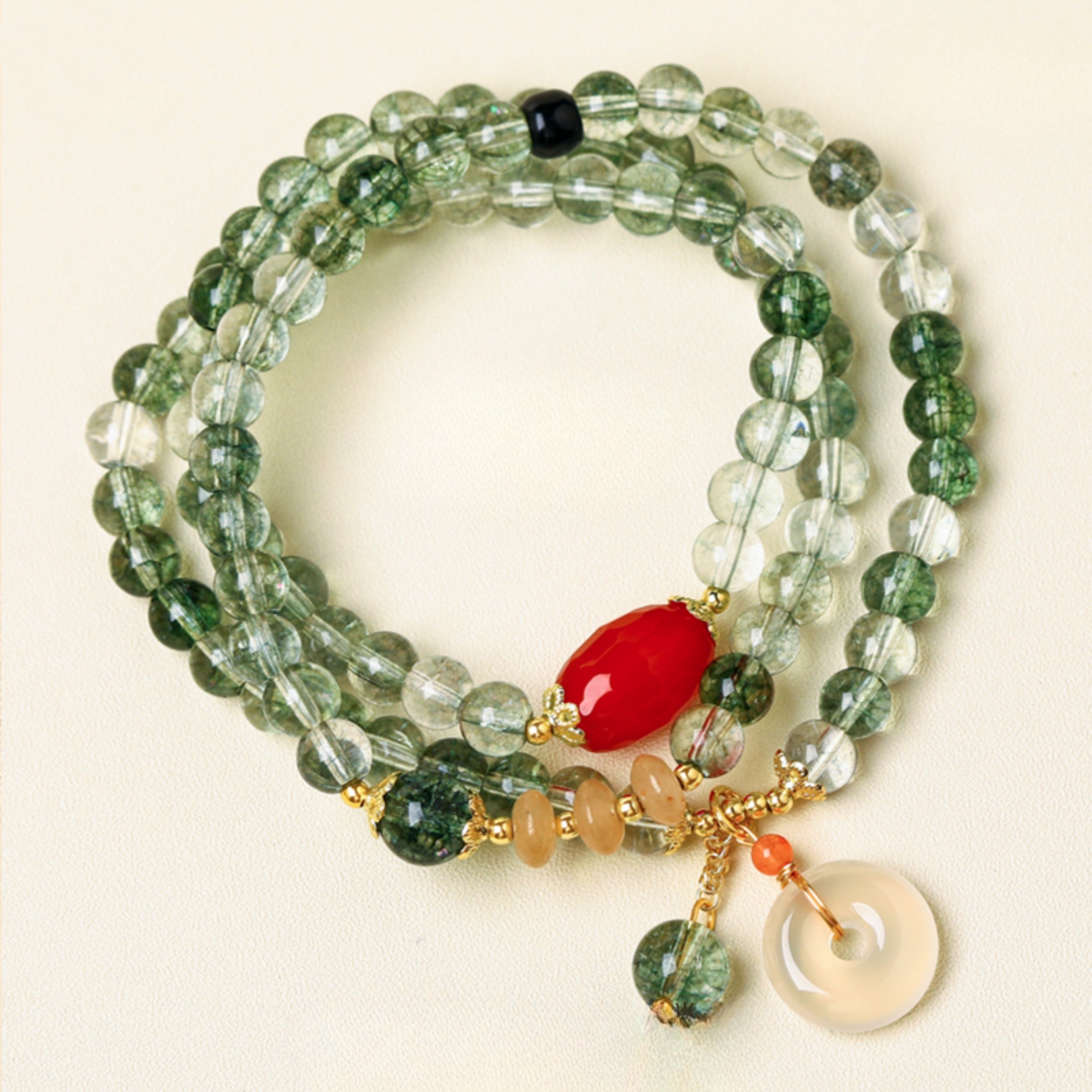 Natural Green Phantom Quartz Bracelet