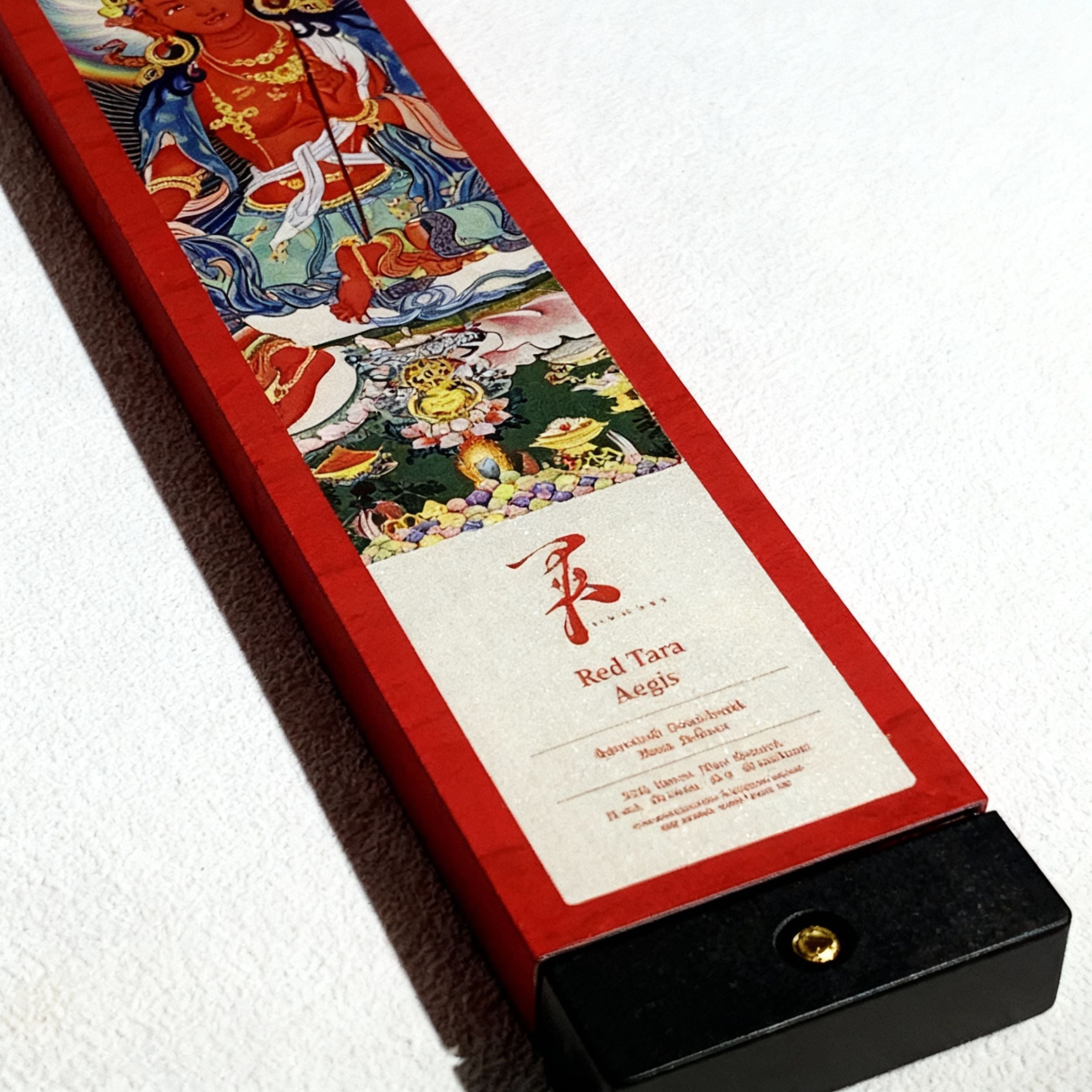 Red Tara Aegis Tibetan Incense | Agarwood Sandalwood Rose Saffron Blend | Passion, Vitality & Courage