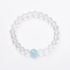 Aquamarine & Clear Quartz Bracelet