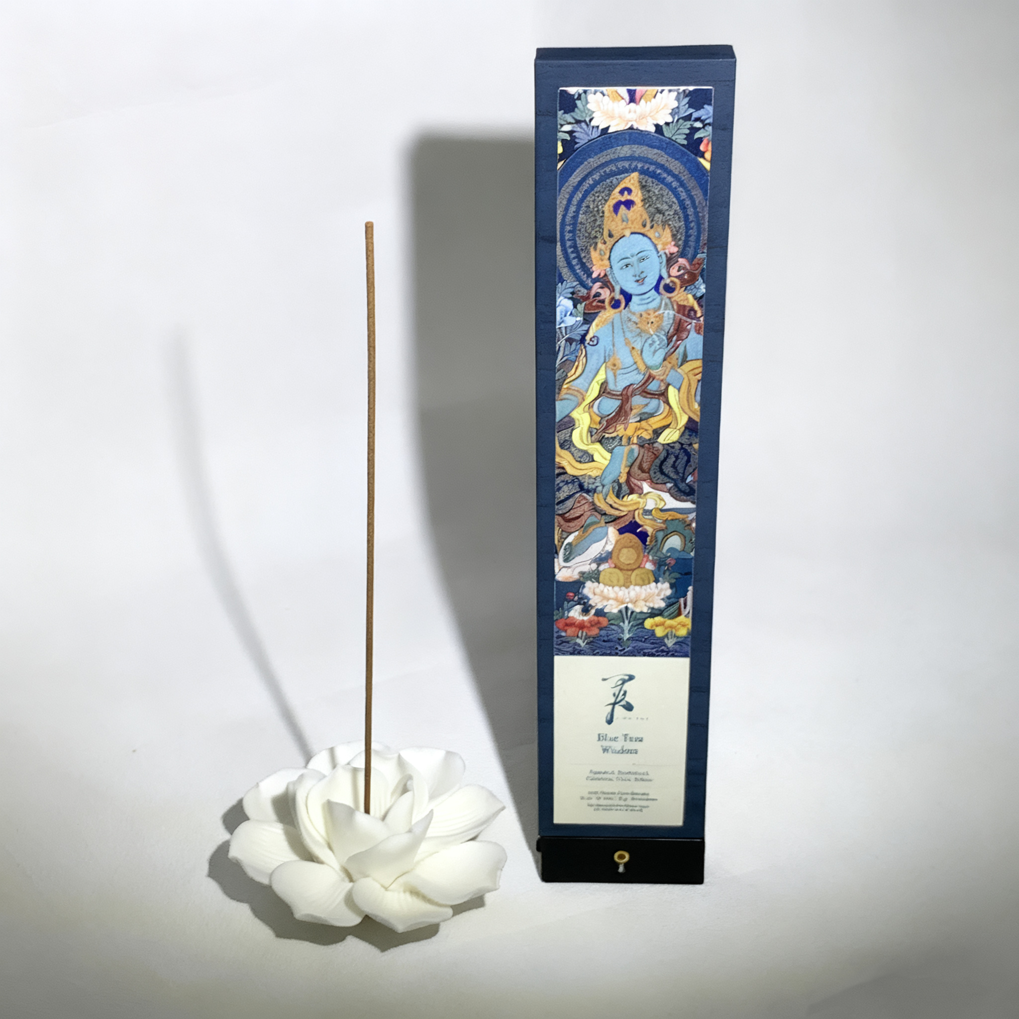 Blue Tara Wisdom Tibetan Incense | Agarwood Sandalwood Cinnamon Clove Saffron | Focus, Clarity & Mental Awakening