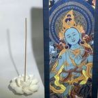 Blue Tara Wisdom Tibetan Incense | Agarwood Sandalwood Cinnamon Clove Saffron | Focus, Clarity & Mental Awakening