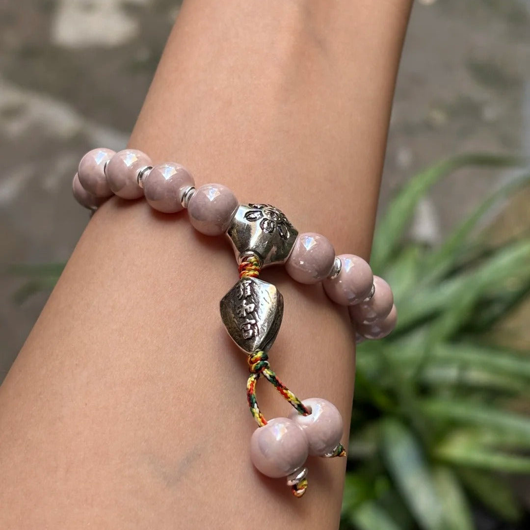Incense Ash Porcelain Vajra Bracelet