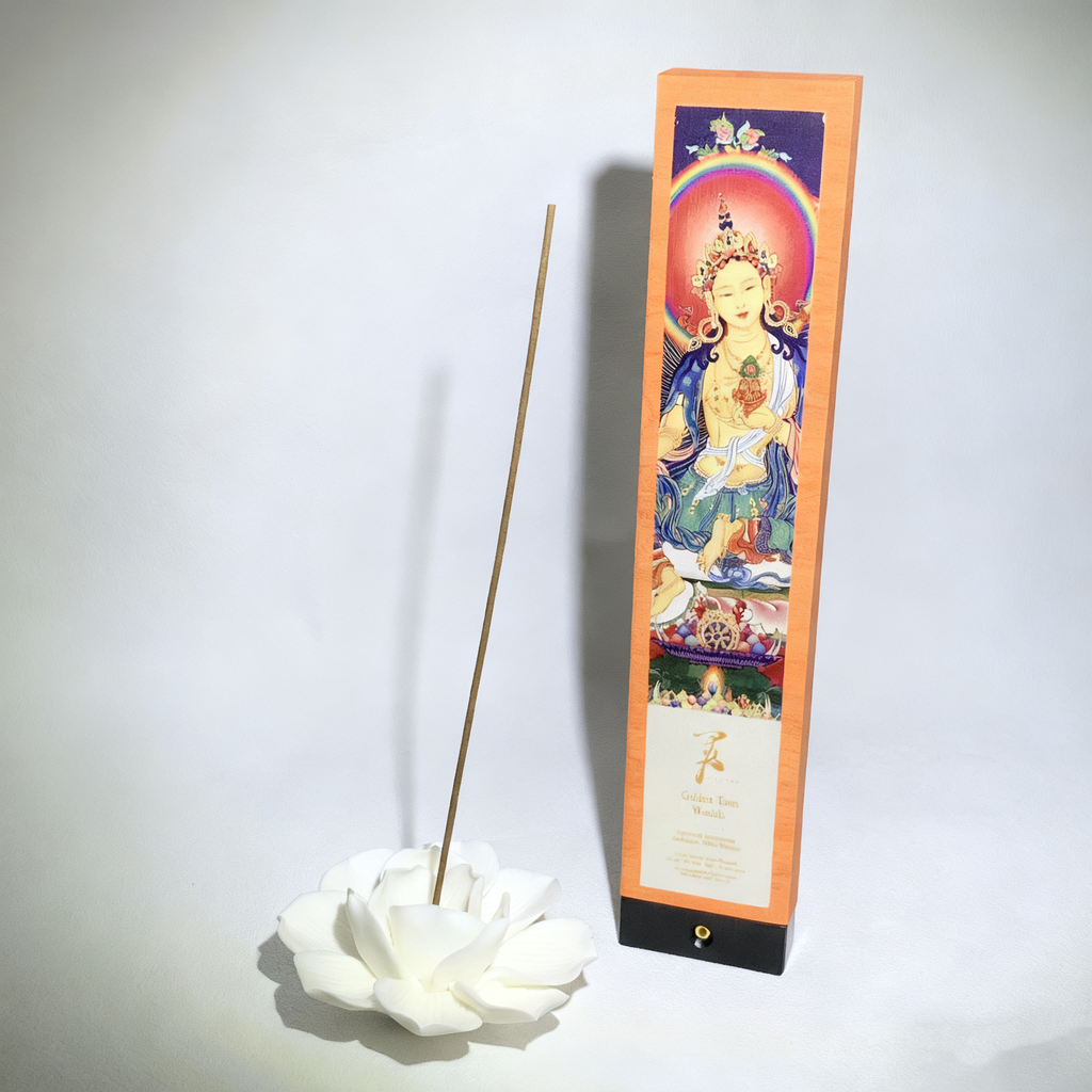 Golden Tara Wealth Tibetan Incense | Agarwood Sandalwood Ambergris White Vine | Abundance, Prosperity & Grateful Blessings