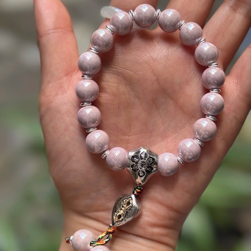 Incense Ash Porcelain Vajra Bracelet