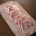 Heart's Journey · Natural Rhodonite, Rose Quartz & Peridot Bracelet: Healing, Love & Vitality