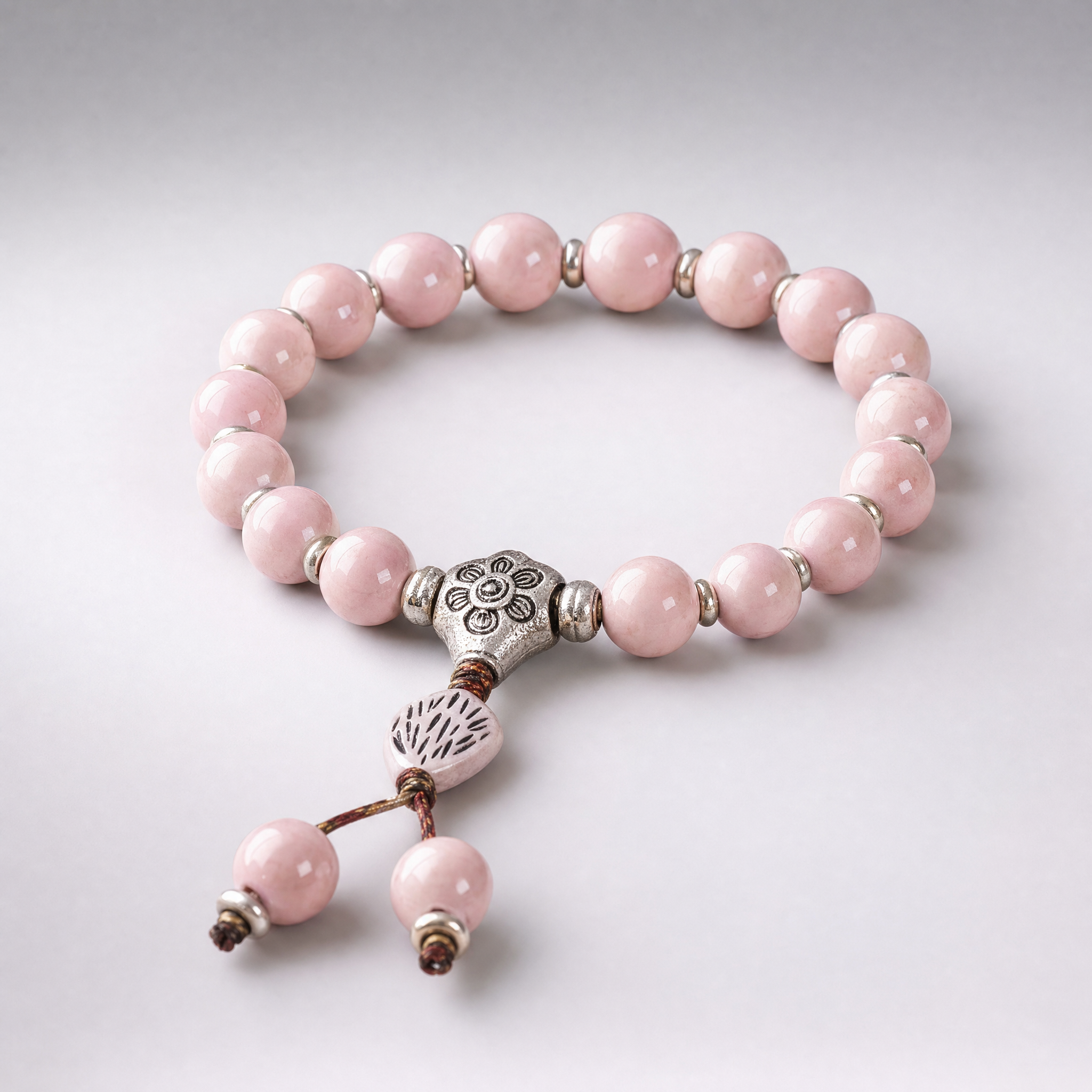 Incense Ash Porcelain Vajra Bracelet