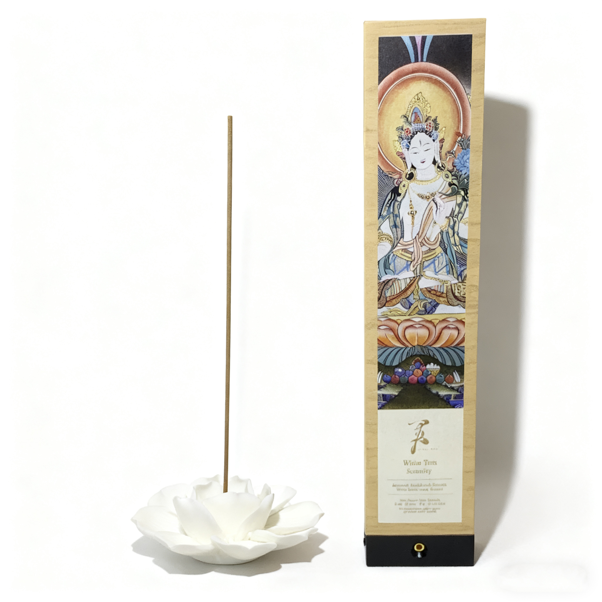 White Tara Serenity Tibetan Incense | Agarwood Sandalwood Benzoin White Sandal Ice Crystal | Calmness, Soothing & Inner Peace