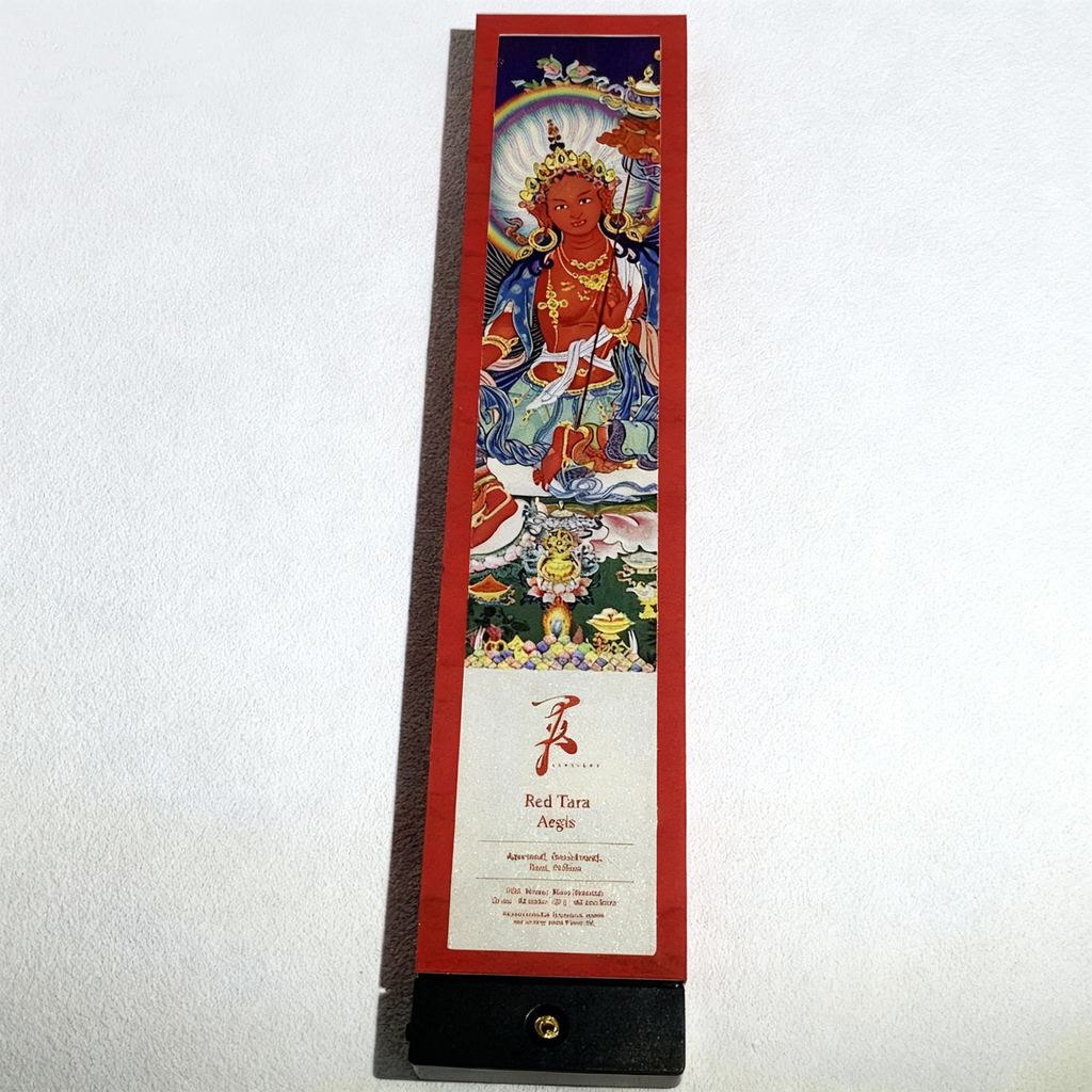 Red Tara Aegis Tibetan Incense | Agarwood Sandalwood Rose Saffron Blend | Passion, Vitality & Courage